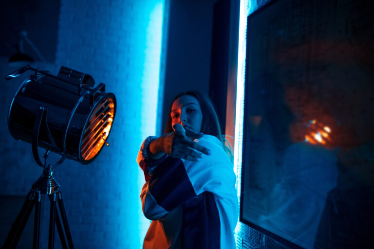 close up portrait of attractive woman in hip-hop style. hobby, interest, free time concept